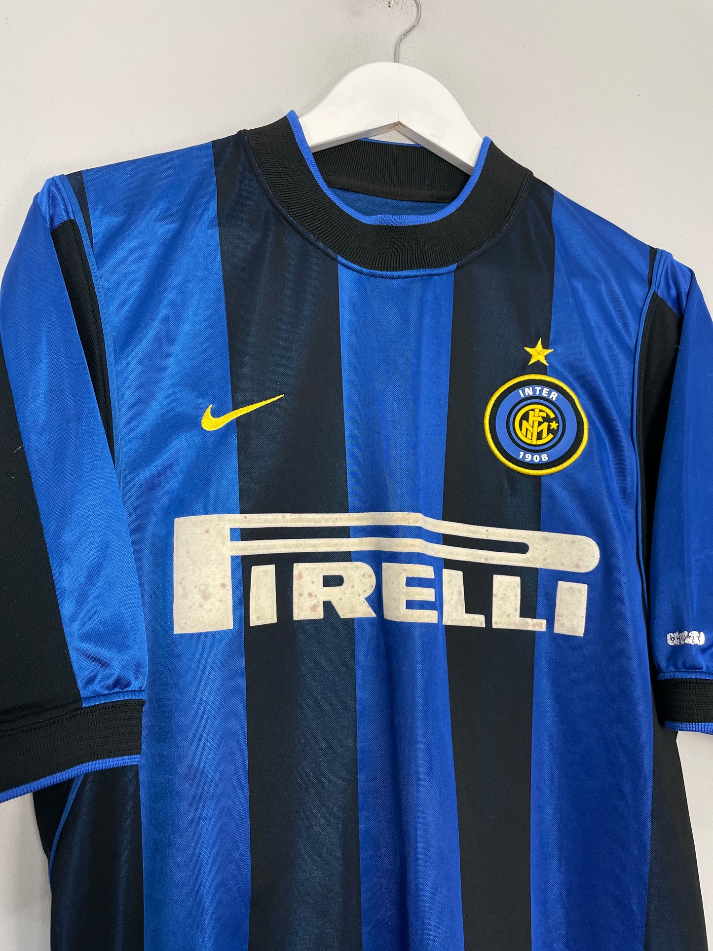 2000/01 INTER MILAN RONALDO #9 HOME SHIRT (M) NIKE