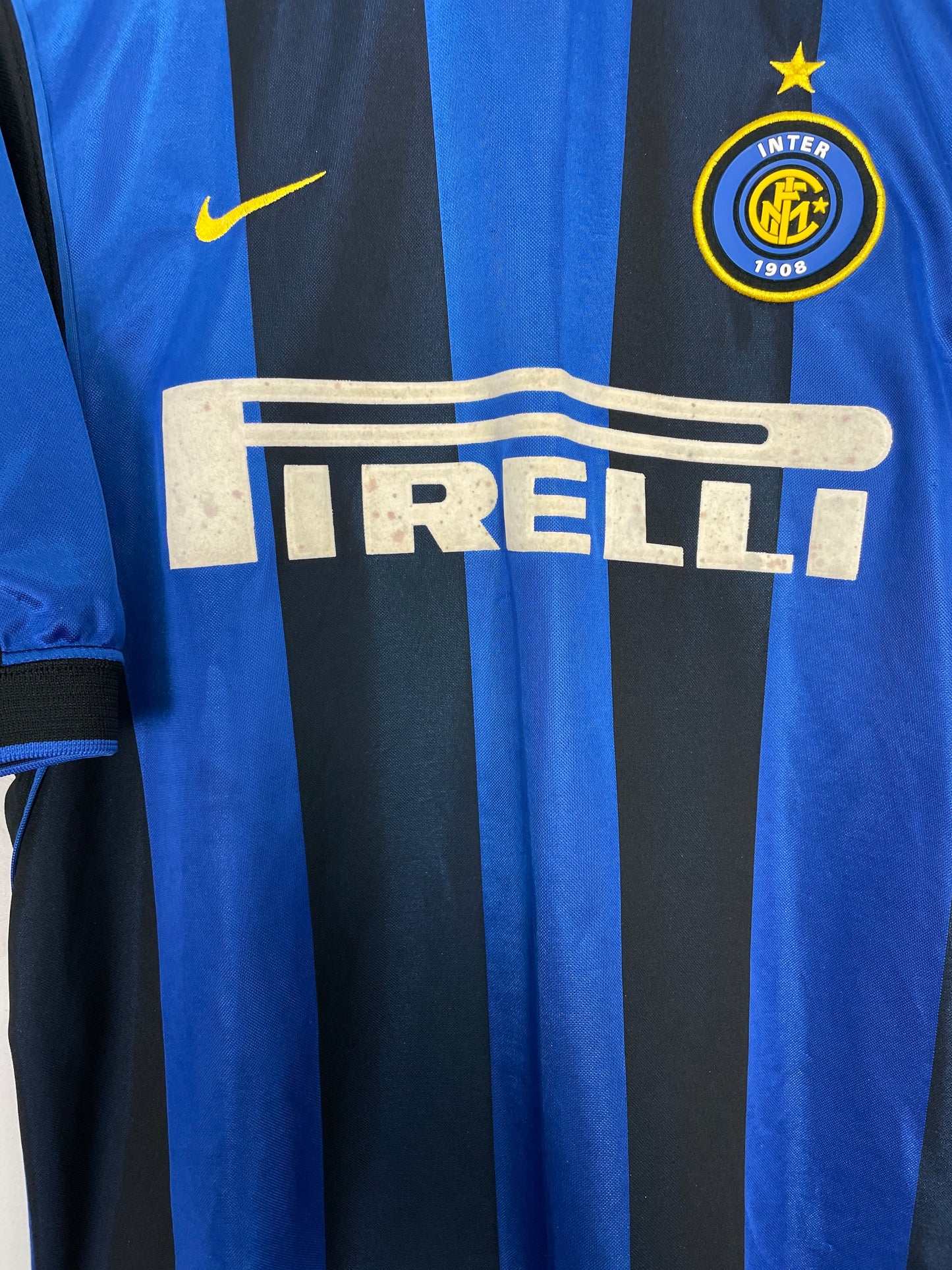 2000/01 INTER MILAN RONALDO #9 HOME SHIRT (M) NIKE