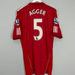 2010/12 LIVERPOOL AGGER #5 *PLAYER ISSUE* SIGNED HOME SHIRT (XL) ADIDAS