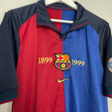 1999/00 BARCELONA *CENTENARY* HOME SHIRT (L) NIKE