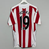 2007/08 SUNDERLAND YORKE #19 HOME SHIRT (M) UMBRO