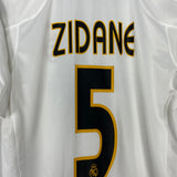 2004/05 REAL MADRID ZIDANE #5 HOME SHIRT (S) ADIDAS