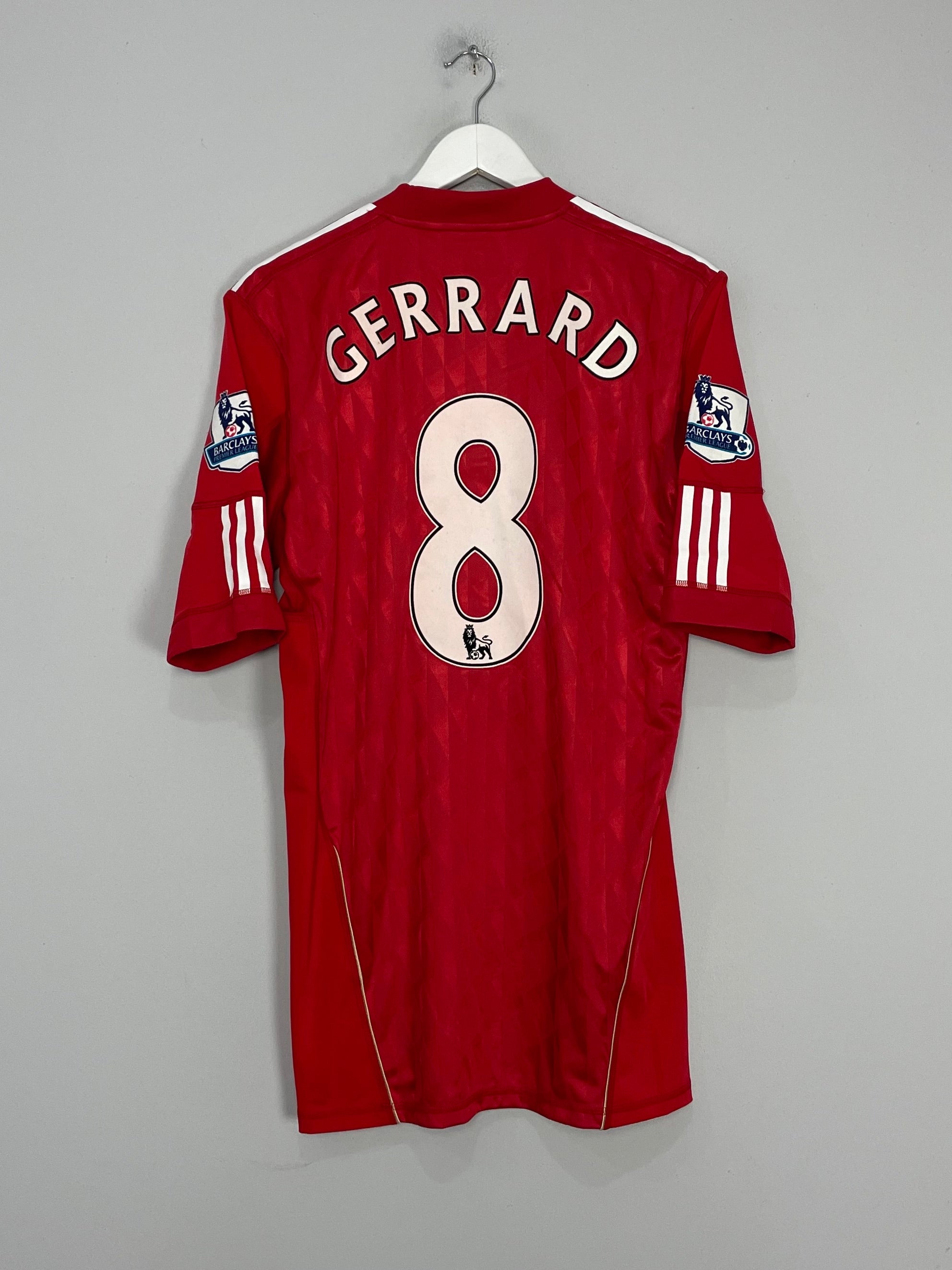 2010/11 LIVERPOOL GERRARD #8 *MATCH ISSUE* HOME SHIRT (XL) ADIDAS