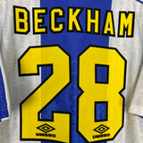 1994/96 MANCHESTER UNITED BECKHAM #28 THIRD SHIRT (XL) UMBRO