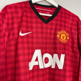 2012/13 MANCHESTER UNITED CHICHARITO #14 L/S HOME SHIRT (XL) NIKE