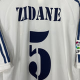 2001/02 REAL MADRID ZIDANE #5 HOME SHIRT (L) ADIDAS