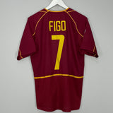 2002/04 PORTUGAL FIGO #7 HOME SHIRT (M) NIKE