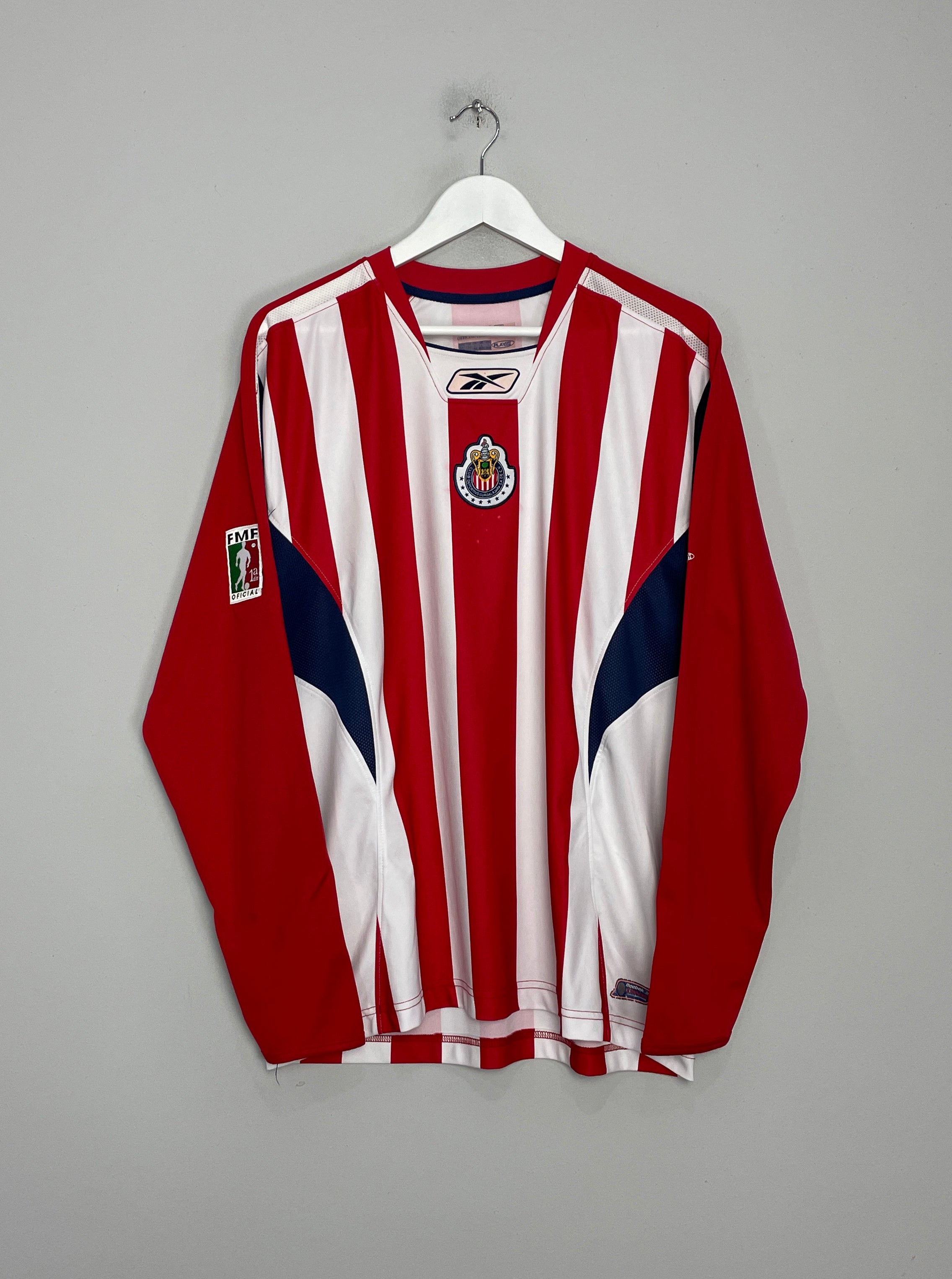 2005/06 CHIVAS GUADALAJARA L/S HOME SHIRT (L) REEBOK