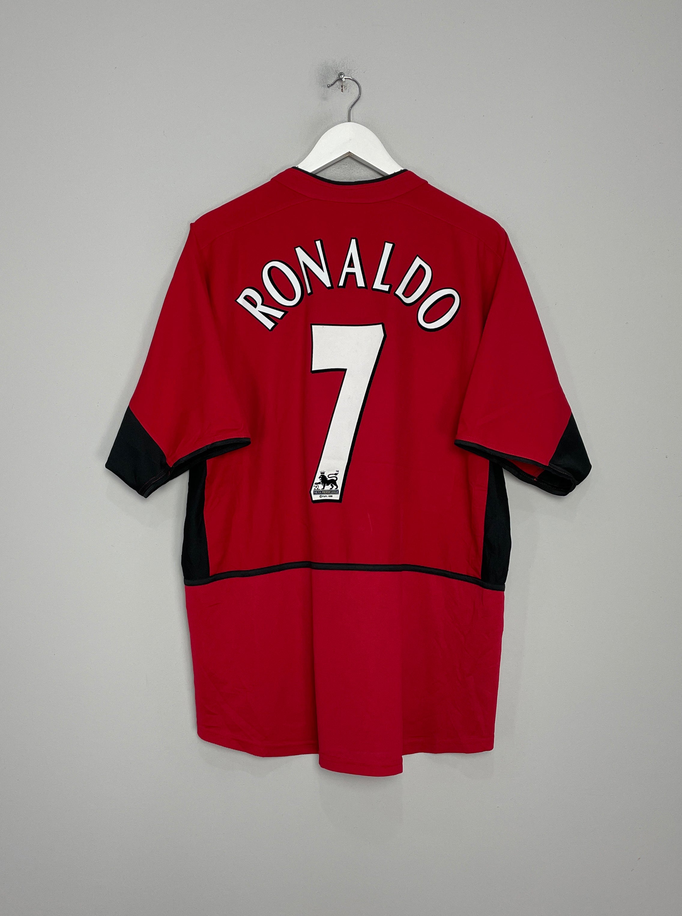 2002/04 MANCHESTER UNITED RONALDO #7 HOME SHIRT (XL) NIKE