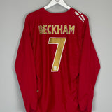 2006/08 ENGLAND BECKHAM #7 L/S AWAY SHIRT (M) UMBRO