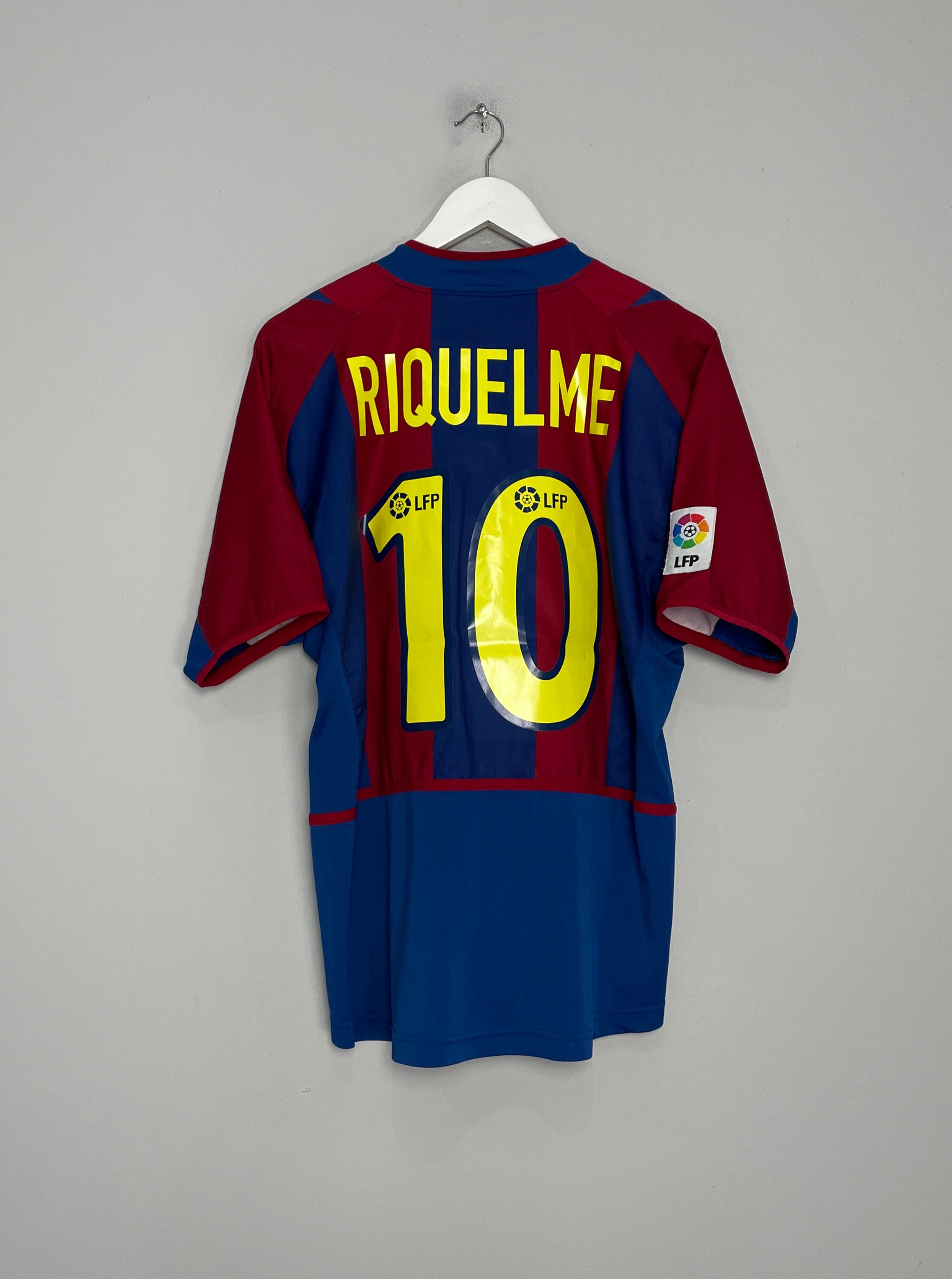 2002/03 BARCELONA RIQUELME #10 HOME SHIRT (M) NIKE