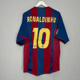 2004/05 BARCELONA RONALDINHO #10 HOME SHIRT (L) NIKE