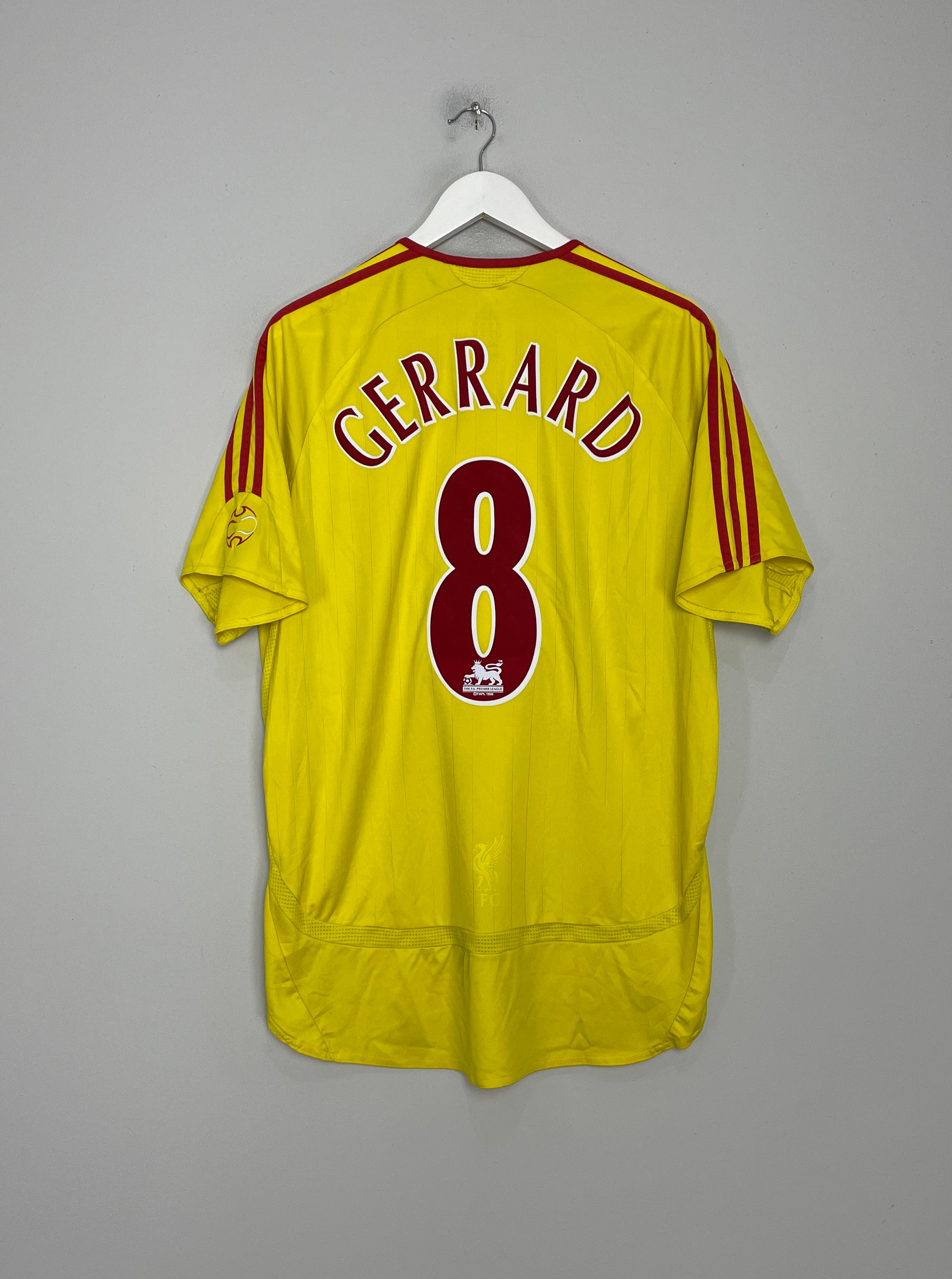 2006/07 LIVERPOOL GERRARD #8 AWAY SHIRT (L) ADIDAS