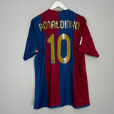 2006/07 BARCELONA RONALDINHO #10 HOME SHIRT (XL) NIKE