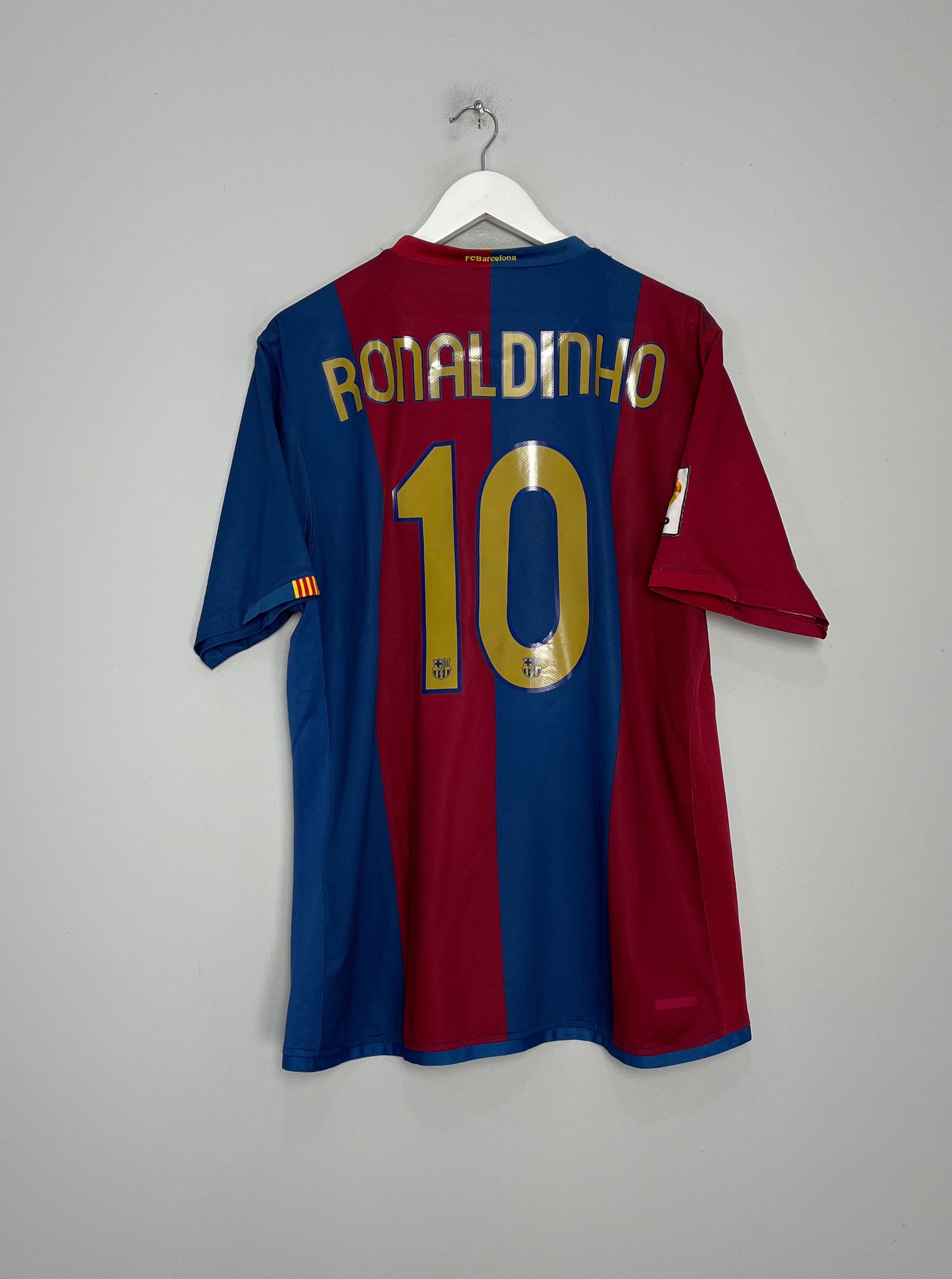 2006/07 BARCELONA RONALDINHO #10 HOME SHIRT (XL) NIKE