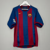 2004/05 BARCELONA MOTTA #3 HOME SHIRT (M) NIKE