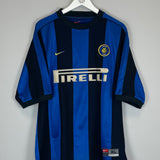 1999/00 INTER MILAN RONALDO #9 HOME SHIRT (XL) NIKE