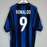 1999/00 INTER MILAN RONALDO #9 HOME SHIRT (XL) NIKE