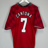 1996/98 MANCHESTER UNITED CANTONA #7 HOME SHIRT (XL) UMBRO