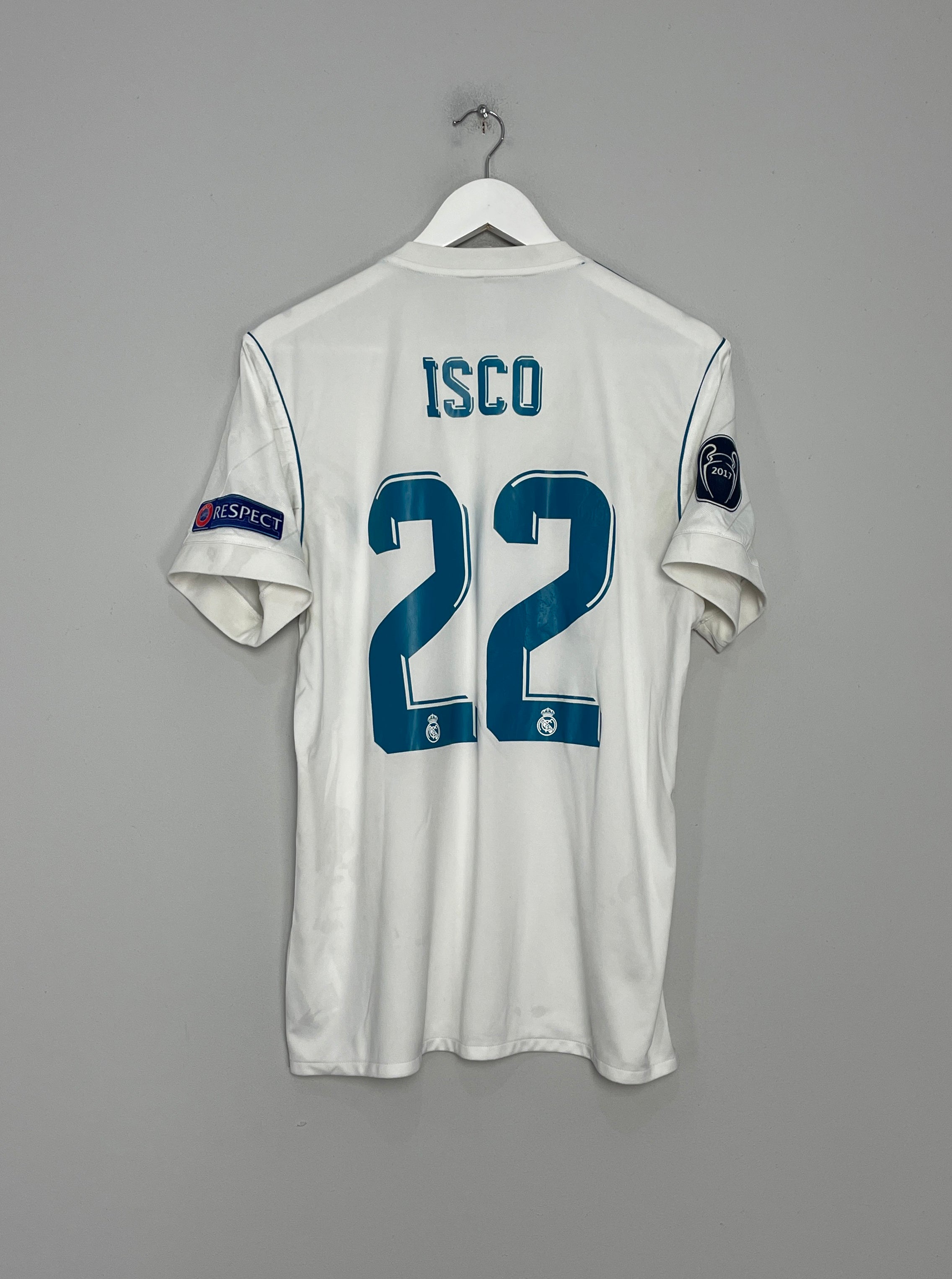 2017/18 REAL MADRID ISCO #22 HOME SHIRT (M) ADIDAS