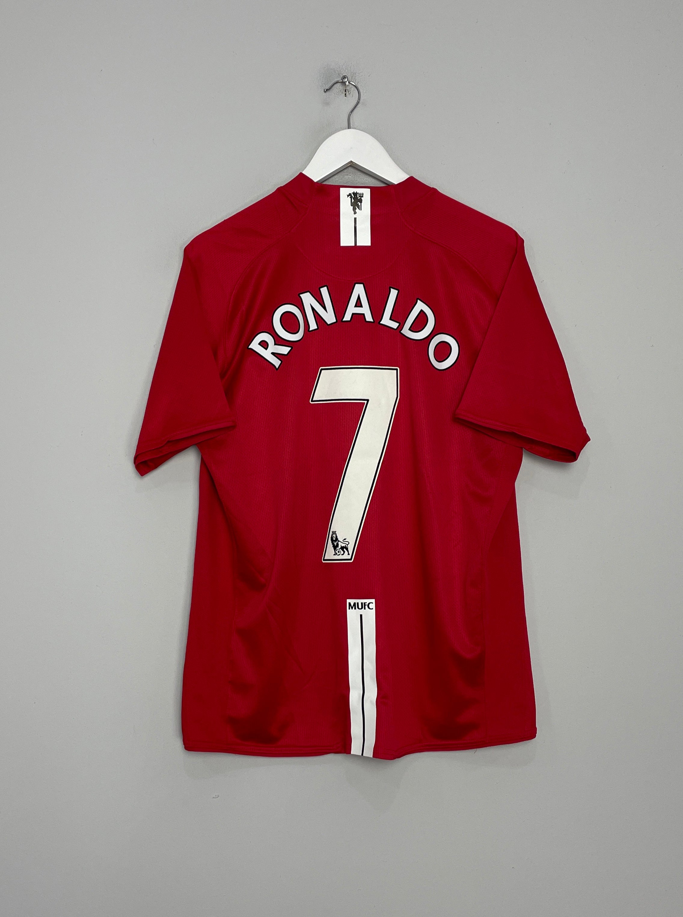 2007/09 MANCHESTER UNITED RONALDO #7 HOME SHIRT (M) NIKE