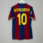 2007/08 BARCELONA RONALDINHO #10 HOME SHIRT (M) NIKE