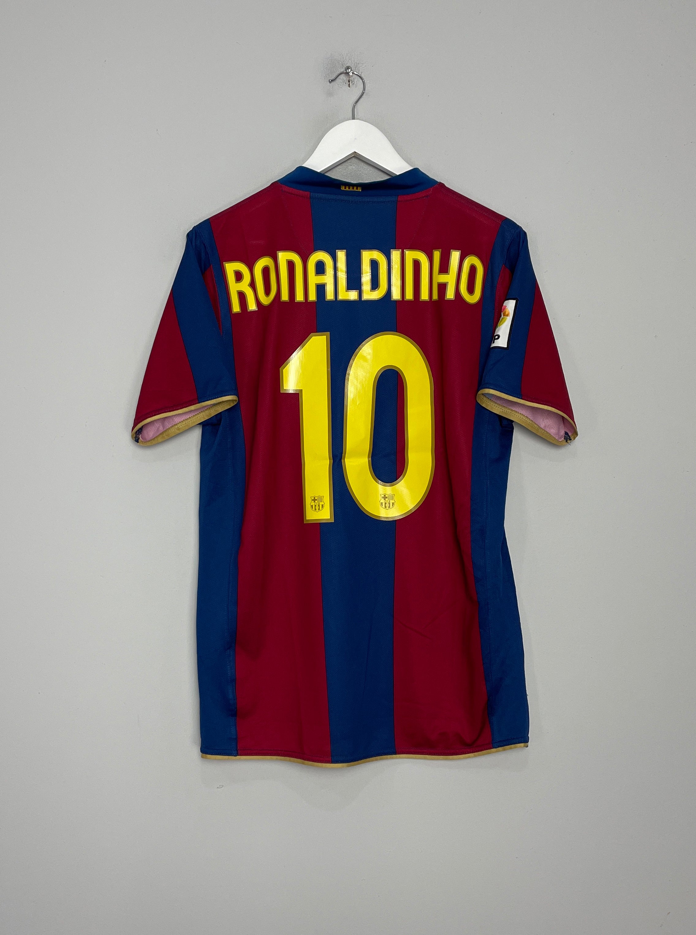 2007/08 BARCELONA RONALDINHO #10 HOME SHIRT (M) NIKE