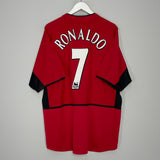 2002/04 MANCHESTER UNITED RONALDO #7 HOME SHIRT (XL) NIKE