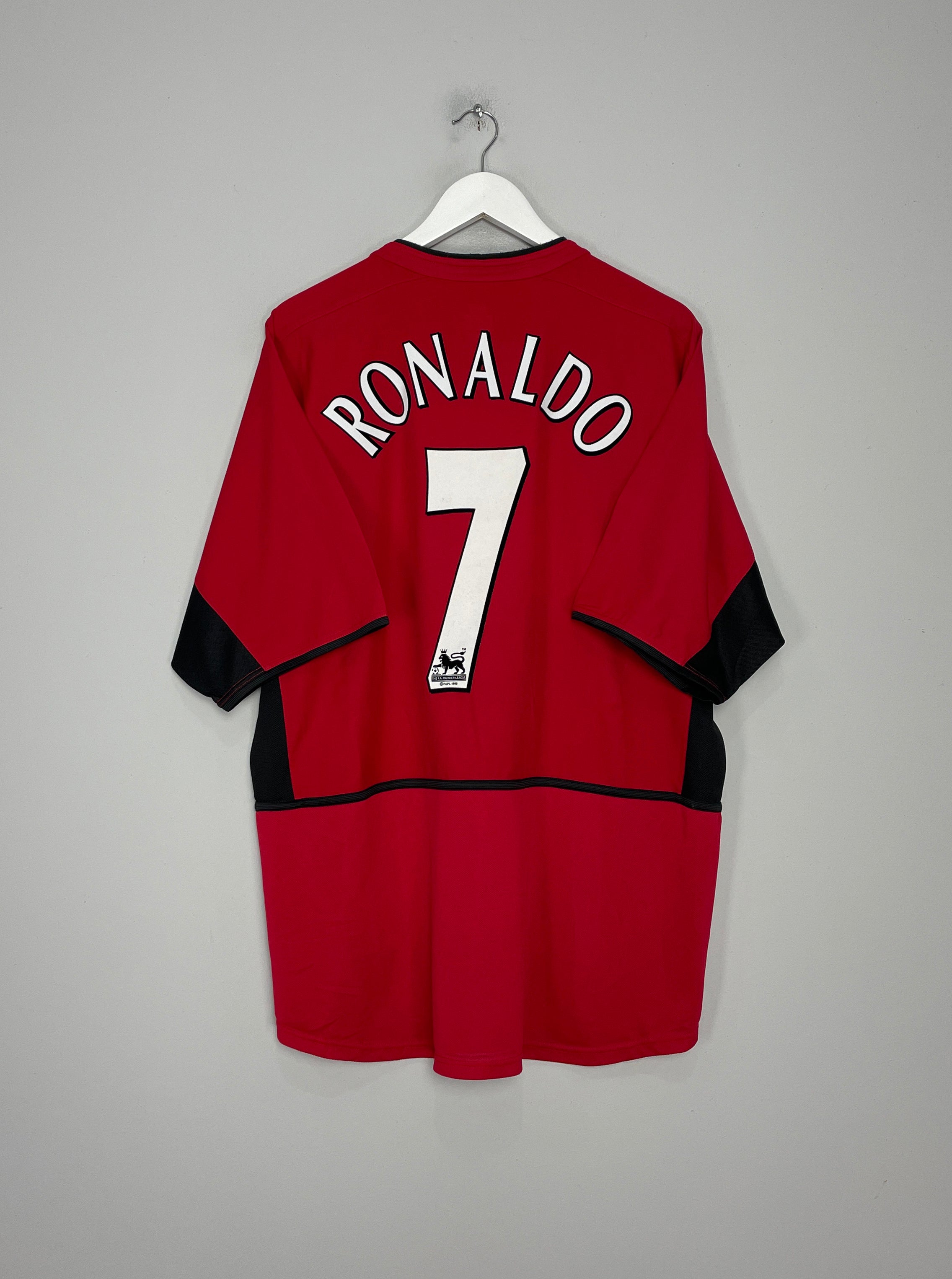 2002/04 MANCHESTER UNITED RONALDO #7 HOME SHIRT (XL) NIKE