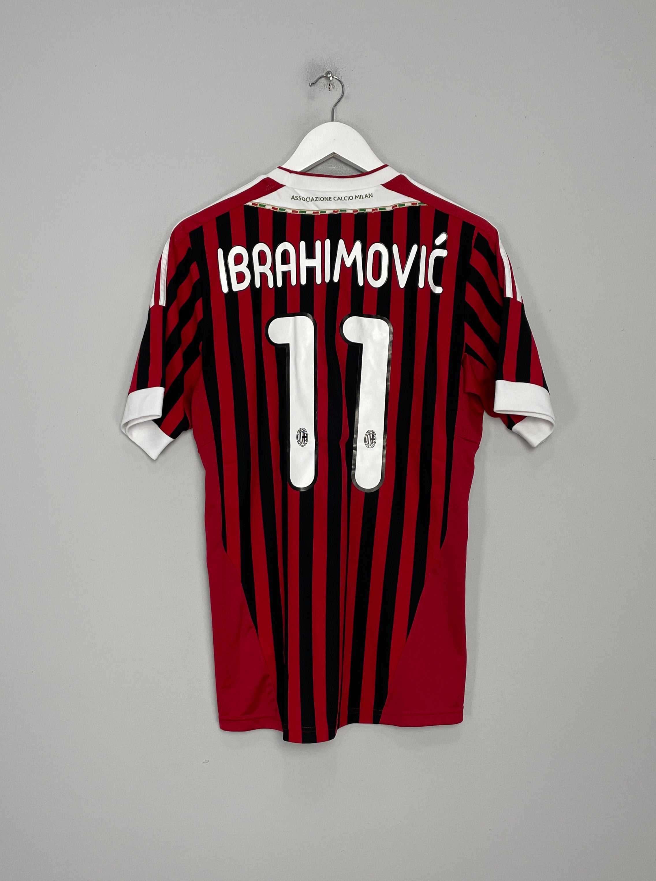 2011/12 AC MILAN IBRAHIMOVIC #11 HOME SHIRT (M) ADIDAS