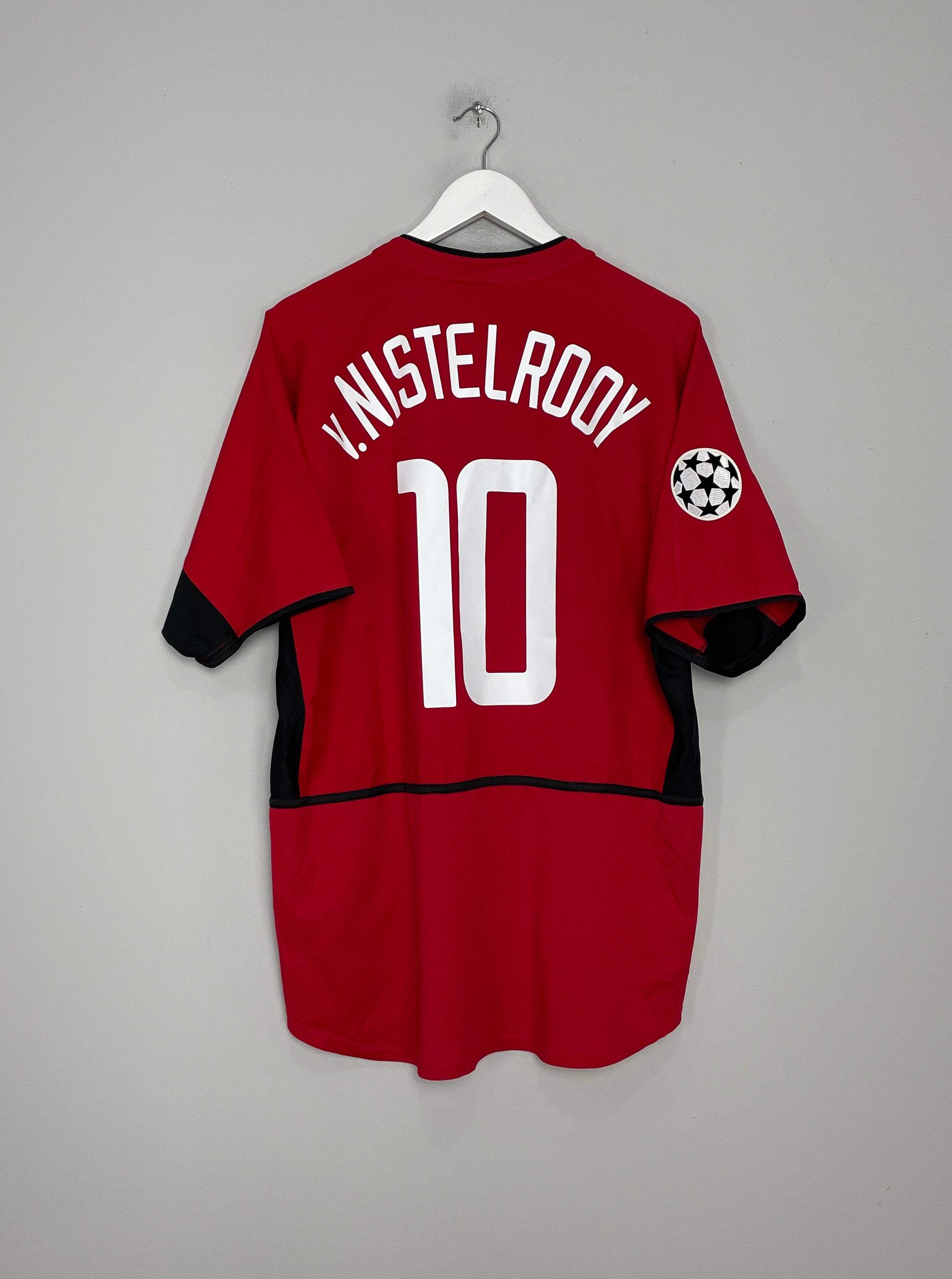 2002/04 MANCHESTER UNITED V.NISTELROOY #10 HOME SHIRT (L) NIKE