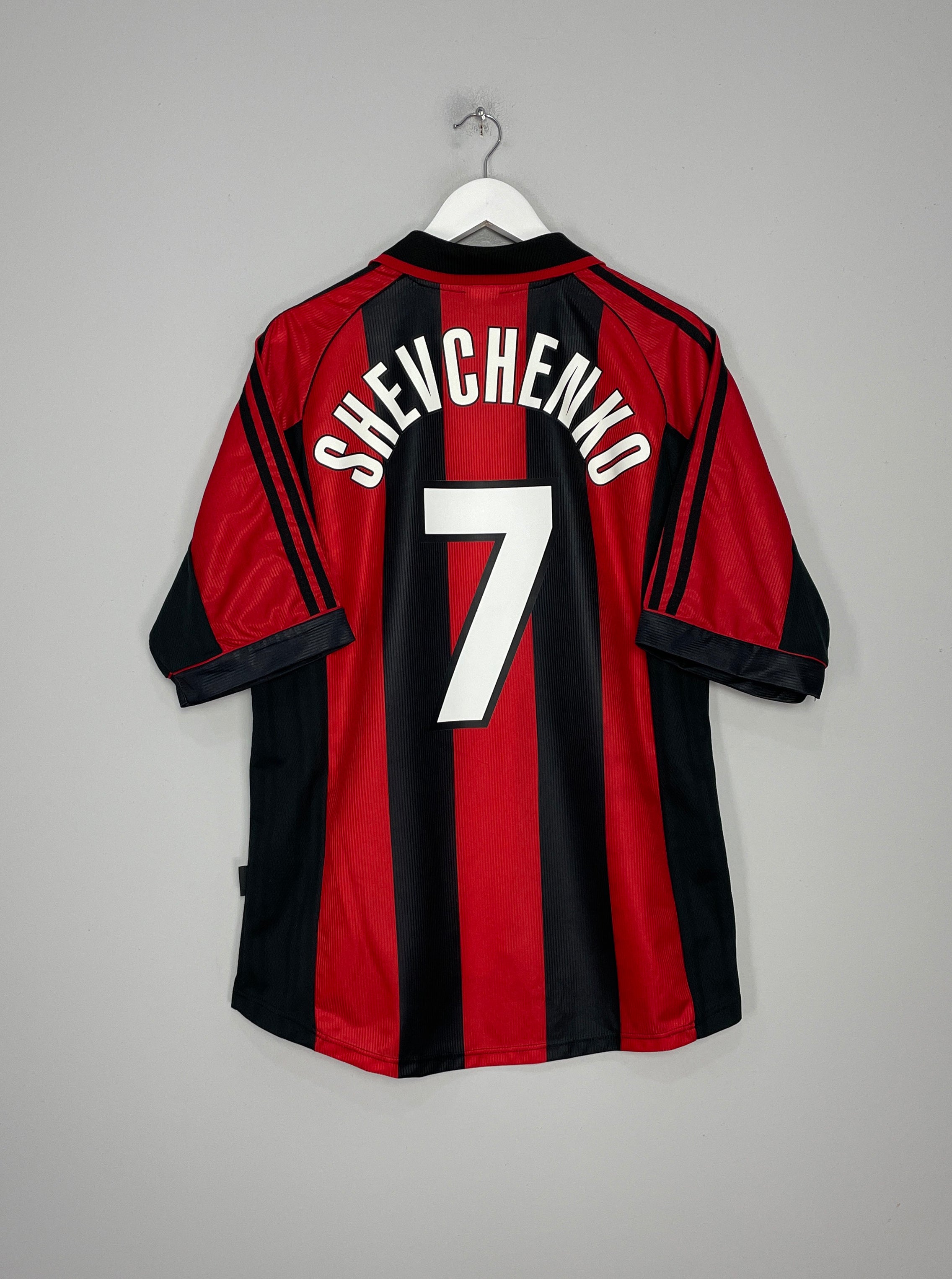 1998/00 AC MILAN SHEVCHENKO #7 HOME SHIRT (L) ADIDAS