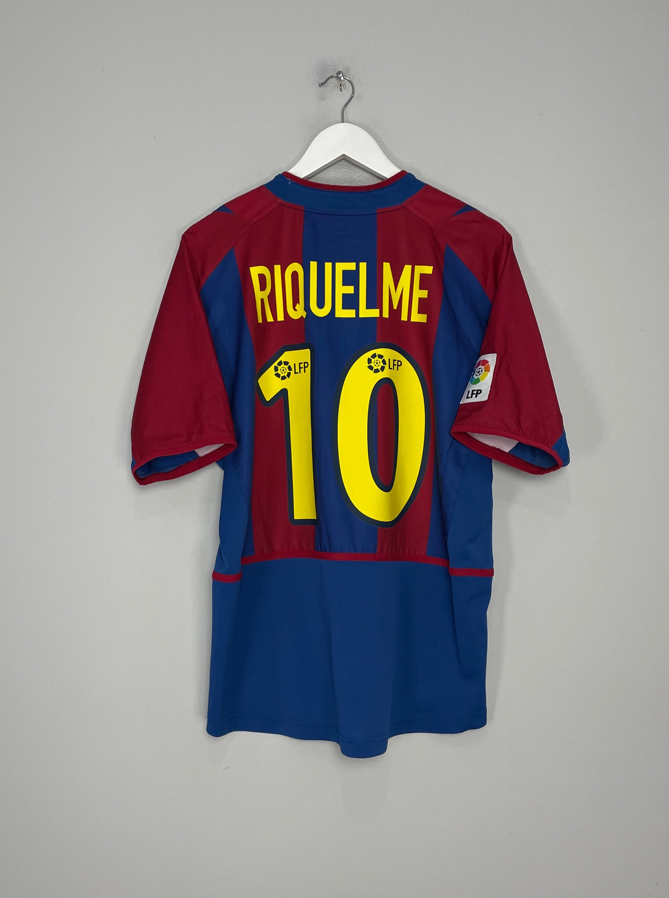 2002/03 BARCELONA RIQUELME #10 HOME SHIRT (M) NIKE