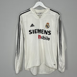 2004/05 REAL MADRID BECKHAM #23 L/S HOME SHIRT (M) ADIDAS