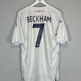 2007/09 ENGLAND BECKHAM #7 HOME SHIRT (XL) UMBRO