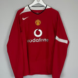 2004/06 MANCHESTER UNITED V.NISTELROOY #10 L/S HOME SHIRT (L) NIKE