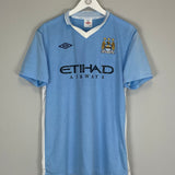 2011/12 MANCHESTER CITY SILVA #21 HOME SHIRT (L) UMBRO