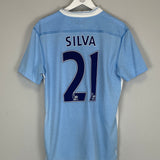 2011/12 MANCHESTER CITY SILVA #21 HOME SHIRT (L) UMBRO