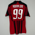 2007/08 AC MILAN RONALDO #99 HOME SHIRT (M) ADIDAS