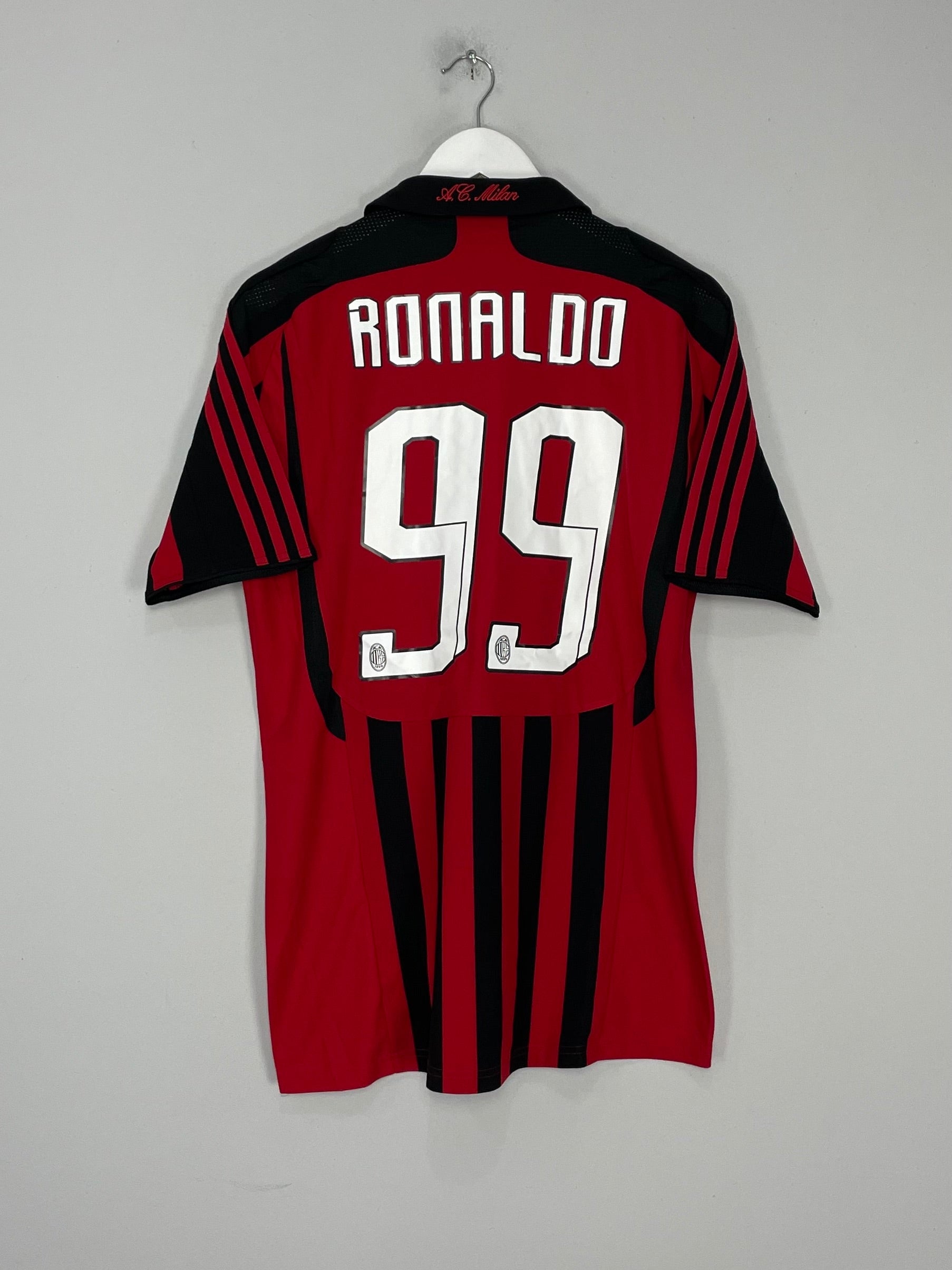 2007/08 AC MILAN RONALDO #99 HOME SHIRT (M) ADIDAS