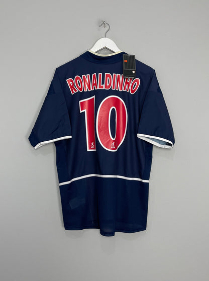 Image of the PSG Ronaldinho shirt from the 2002/04 season