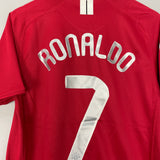 2007/08 MANCHESTER UNITED RONALDO #7 *C/L FINAL* HOME SHIRT (M) NIKE