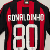 2008/09 AC MILAN RONALDINHO #80 *BNWT* HOME SHIRT (M) ADIDAS