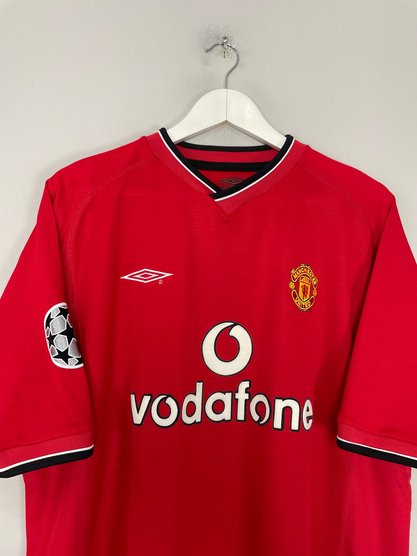 2000/02 MANCHESTER UNITED SOLSKJAER #20 C/L HOME SHIRT (XL) UMBRO