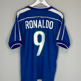 1998/00 BRAZIL RONALDO #9 AWAY SHIRT (M) NIKE