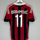 2012/13 AC MILAN IBRAHIMOVIC #11 HOME SHIRT (M) ADIDAS