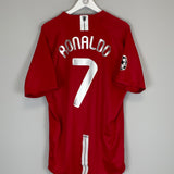 2007/09 MANCHESTER UNITED RONALDO #7 C/L HOME SHIRT (XXL) NIKE