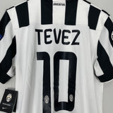 2014/15 JUVENTUS TEVEZ #11 *BNWT* C/L HOME SHIRT (M) NIKE