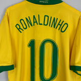 2006/08 BRAZIL RONALDINHO #10 HOME SHIRT (L) NIKE