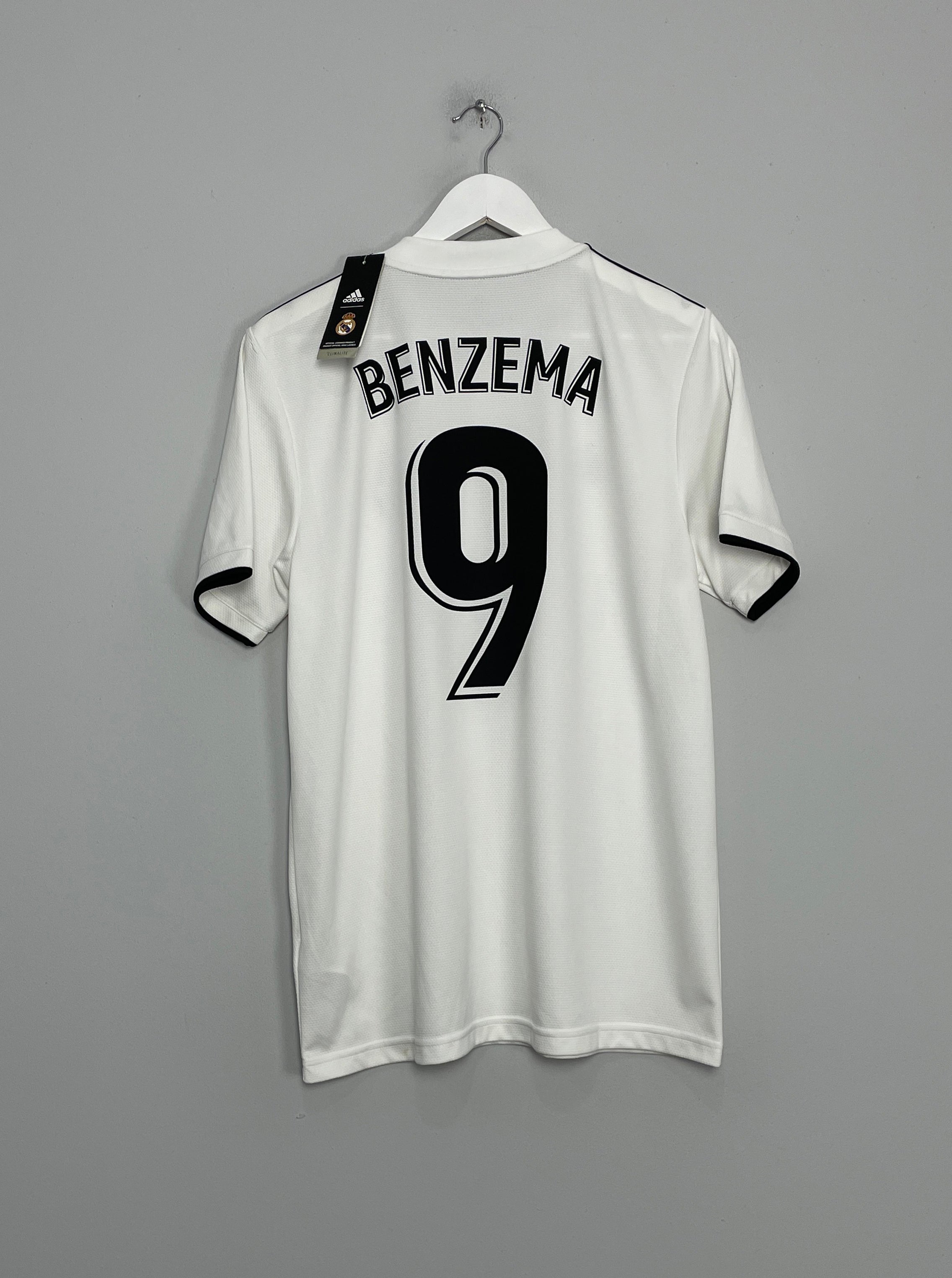 2018/19 REAL MADRID BENZEMA #9 *BNWT* HOME SHIRT (M) ADIDAS